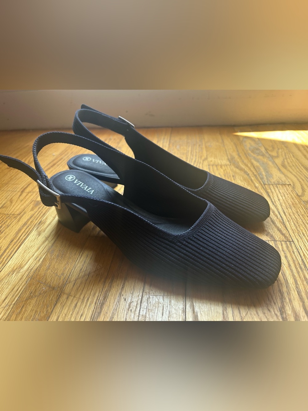 Vivaia Melody Pro Navy Slingback Block Heels Size 41/US 10